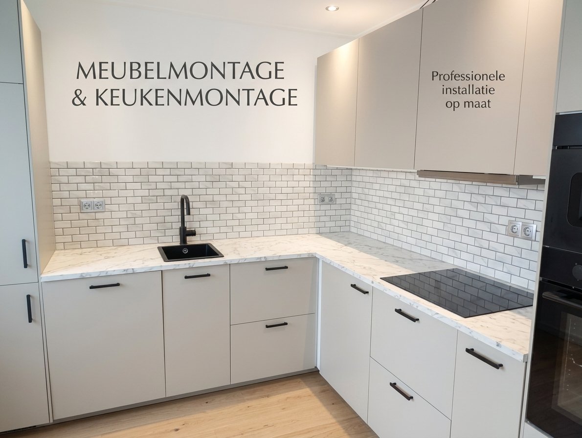 Montage van keuken en badkamermeubels op maat in Oirsbeek